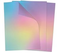 50 Sheets Letter Paper (A4) Bright Rainbow Gradient Design Paper Elegant Design Paper Printed on Both Sides Craft Paper 90 g/m²