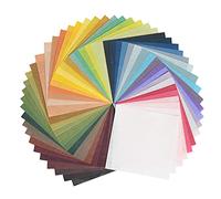 [50 Sheets] Mixed Korean Traditional Mulberry Paper HanJi ( 6 x 6 inches ) | Colored Paper | Folding Handmade Art Design Craft (Mixed Handmade Soonji)