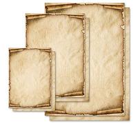 50 Sheets Motif Letter Paper! Treasure map Old Style Antique & History DIN A4 - Paper-Media