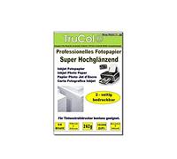 50 sheets of 10x15 Glossy shiny double-sided photo paper 260g / m²; Cast-coated, bright white and glossy paper for high quality color printouts. The photo paper is perfect for photorealistic and digital prints with brilliant color reproduction