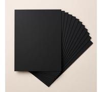 50 Sheets of 450gsm A6 Black Card - Heavyweight Matte Cardstock for Crafting, Invitations, Tags, Die Cutting & Foil Blocking