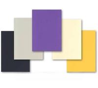 50 Sheets of Dark & Light Mix Coloured A4 Card 160gsm - Black Grey Gold Purple Ivory