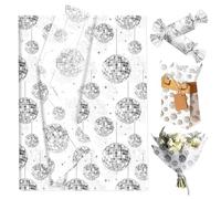 50 Sheets of Disco Ball Sliver Tissue Paper Gift Wrapping Paper Retro Dancing Queen Packaging Supplies Graduation Wedding Birthday Bridal Shower Party Decor