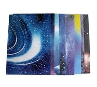 50 Sheets Origami Paper Patterned Double-Sided Blue Starry Night 70gsm A4 Size for Decoupage Handmade Airplane Crafts