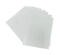 50 Sheets Photo Album Pages,Photo Album Refill Pages 4x6 Inch Self Adhesive Double Sided 2 Hole Punched Photo Mounting Sheets Picture Sleeves for 2 Ring Fit 2x3 4x6 Photos Stamps Recipe Cards