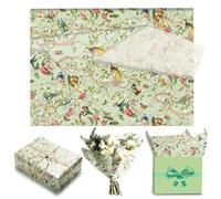 50 Sheets Retro Flower Bird Tissue Paper for Wrapping Gifts,50x35cm Vintage Tissue Papers Sheets for Packaging Gift Bags,Gift Wrapping Paper for Crafts DIY Art Wedding Birthday Baby Shower Party Favor