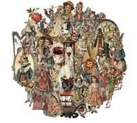 50 Sheets Retro Stationery Sticker Scrapbook Reward Victorian ERAS Decorative