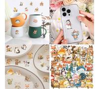 50 Sheets Retro Sticker Fairies Tale Watercolor Decal Reward Bottle Decorative for Journal Retro Decorative Luggage Watercolor