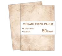 50 Sheets Stationary Paper Writing Paper A 4 Retro Double-Sided Printer for Printing Invitation
