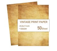 50 Sheets Stationary Paper Writing Paper A 4 Retro Double-Sided Printer for Printing Invitation