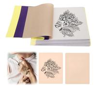 50 Sheets Tattoo Transfer Paper 4 Layers A4 Thermal Stencil Paper with 2PC Silicone Practice Skin for Tattoo Practice, Tattoo Tracing Paper for Beginners & Artists, Tattoo Supplies