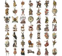 50 Sheets Victorian ERAS Sticker Scrapbook Retro Stationery Decorative Label for Party