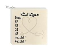 50 Sheets Vital Signs Sticky Notes Square Nurse Notepad Vital Signs Log Notepad Health Monitoring Notepad with Height And Weight for Hospital School