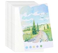 50 Sheets Watercolor Paper Bulk 5 x 7 Inch Cold Press Thick Water Colour Paper Cotton White Art Paper for Kids Students Artists Drawing Paint