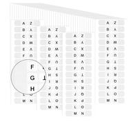 50 Sheets White Alphabet Tabs, A to Z 26 Tabs Letters Alphabet Stickers Indexes Self Adhesive Page Guides Tabs Dividers for Notebook Textbook Dictionary Folder