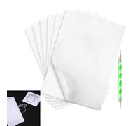 50 Sheets White Carbon Paper Graphite Paper Transfer Tracing Paper with 1 PCS Embossing Stylus Dotting Tools (8.3" x 11.6")