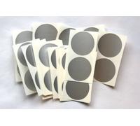 50 Silver Round Stickers - Sticky Coloured Self Adhesive Labels for Colour Coding