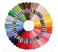 50 Skeins Embroidery Floss, Rainbow Colors Friendship Bracelet String and Cross Stitch Thread, Embroidery Thread for DIY Friendship Bracelet Project, Craft Floss String for Cross Stitch DIY Crafts