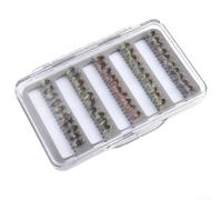 50 Small Fly Fishing Hooks Dry and Wet Flies, Strong and Material (A)