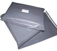 50 Small Grey Colour Plastic Polythene Peel + Seal Mailing Postal Bags A4 Size 9 x 12" / 230 x 300mm Self Seal Packing Packaging Postage Mail Sacks Envelopes Mailers