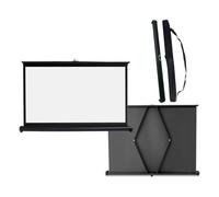 50" Small Projector Screen Retractable Screen Floor Projector Screen | 16:9 4K Portable Screen For Projector, Roll Down Movie Screen Mini White Screen(40 Inch(4:3))