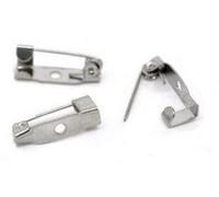 50 Small Tiny Brooch Backs Bar Safety Pins 15mm Catch Findings