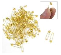 50 Small Tiny Gold Metal Steel Mini Safety Pins 2cm 20mm