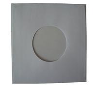 50 Small White Paper 7" 45RPM Record Vinyl Sleeves Protectors with Large Centre Hole - Size 180 x 180mm - Also USE AS Scratch Mark Protection Inserts for Larger Card Sleeves Protective Packaging