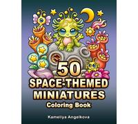 50 Space-Themed Miniatures Coloring Book