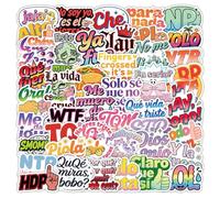 50 Spanish Slang Vinyl Decals Latin Phrase Stickers for Notebook Bag