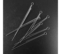 50 Stainless Steel Pack Spinner Wire Shafts for DIY Fishing Lure Manufacturing Featuring Rotating Sequin Design for Enhanced Bait Movement (65mm)