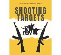 50 standard shooting targets paper: standard target sheets for shooting, 50 Range Paper Pack with perfect size 8.5 x 11 inch for Gun, Rifle, Fire ... Rifle, Firearms. as log book for gun lovers