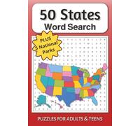 50 States Word Search: Fun Puzzle Book for Adults & Teens Featuring all 50 states and 5 National Parks