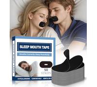 (50 Strips) Mouth Tape for Sleeping - Hypoallergenic Sleep Tape for Sleeping and Snoring, Dermatologically Tested Comfortable Strips for Women and Men, Snoring Aid Solution, Improved Nasal Breathing