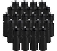 50 Strong Bulk Water Bottles 24-Pack - 22 oz BPA-Free Sports Bottles with Easy-Open Pull Top Cap - Made in USA - Reusable & Top Rack Dishwasher Safe Brand