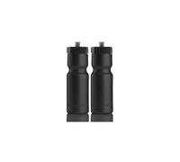 50 Strong Sports Squeeze Water Bottle 2 Pack - 22 oz. BPA Free Easy Open Push/Pull Cap - USA Made (Black)