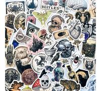 50 Stück Gothic Dark Academia Sticker Pack - Vintage Creepy Medieval Occult Supernatural Witchcraft Goth Decals für Laptop, Journal, Water Bottle