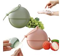 50 Tablets Paper Soap Sheets for Travel, Portable Hand Washing Soap Sheets with Rotatable Round Case, Dissolvable Mini Travel Hand Soaps, Pocket-Sized Disposable Soaps Paper for Camping (#AC)
