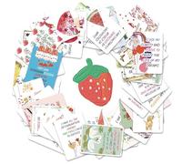 50 Thank You Cards Multipack, 50 Unique Designs - Employee Appreciation & Wellbeing Gifts for Coworkers, Teachers, Boss - Smooth-Coated Portable Cards - Thoughtful Gifts for Her