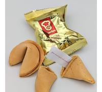50 Traditional Fortune Cookies Individually Wrapped - Crisp Golden Biscuits with English Messages - Ideal for 2026 Lunar New Year, Wedding Favours and Party Bags