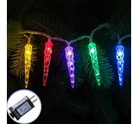 50 Tubes Icicle Christmas Lights Indoor, 25ft Small Icicle Lights Outdoor, 8 Modes Twinkle Connectable Waterproof for Tree, Eaves, Window, Indoor Outdoor Christmas Decorations (Multicolor)