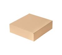 50 Units - Pastry Boxes without Window 'Thepack' 240 g/m2 23 x 23 x 7.5 cm Natural Corrugated Cardboard Nano-Micro