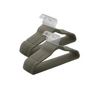 SONGMICS Set of 50 Velvet Hangers, 41.5 cm Wide, Space-Saving, High Load Capacity, with 360° Swivel Hooks, for Coats Shirts Suits, Grey and Silver CRF026V01