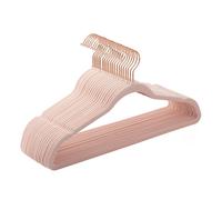 Set of 50 Velvet Hangers, 41.5 cm Wide, Space-Saving, High Load Capacity, with 360 Swivel Hooks, for Coats Shirts Suits, Pink and Rose Gold