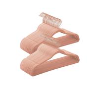 50 Velvet Hangers Set, Pink + Rose Gold / 41.5W x 21.5H