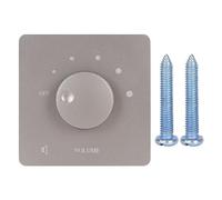 50 Watts Volume Control Knob with Five Gears Tuning, Flame Retardant PC Material, Large Panel Design, Simple Wiring for Home Speakers (Grey)