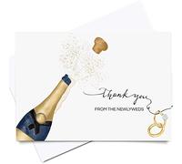50 Wedding Thank You Cards from the New Mr and Mrs | 4x6 Bulk Thank You Cards with Envelopes | Wedding Shower Beyond Grateful Thank You Notes for Wedding, Bridal Shower and Baby Shower