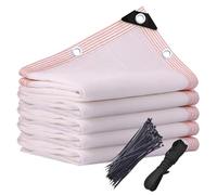 50% White Shade Cloth for Garden - Heavy Duty Outdoor Shade Net Breathable HDPECover with Grommets Perfect for Greenhouse Plants & Patio - 3.3x3.3 to 3.3x49ft