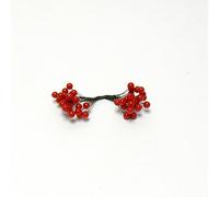 50 wired stems of artificial holly berries 100 plastic berries in total