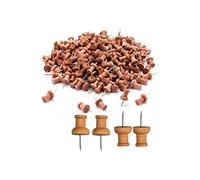 50 Wood Push Pins - Heavy Duty, Rustproof, Perfect for School & Office Use - Pinboard, Bulletin Board, Map, Cork & Notice Board